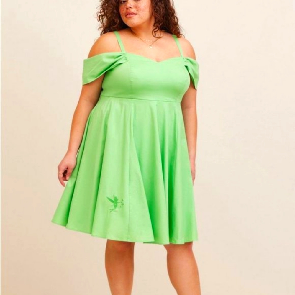 ❤️NWT TORRID TINKERBELL DRESS - OFF SHOULDER HALLOWEEN COSTUME COSPLAY